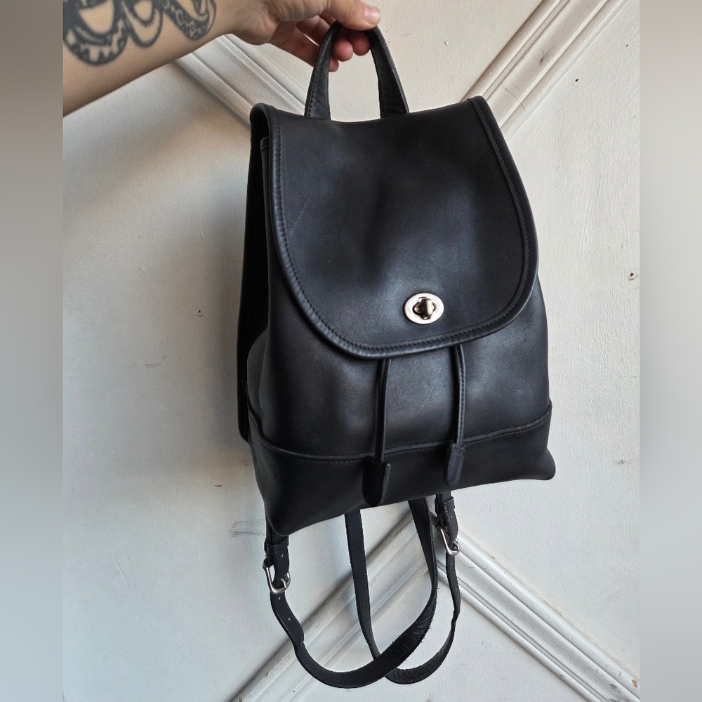 Vintage Coach Large Daypack With Nickle 🖤 9791 - Picture 2 of 15
